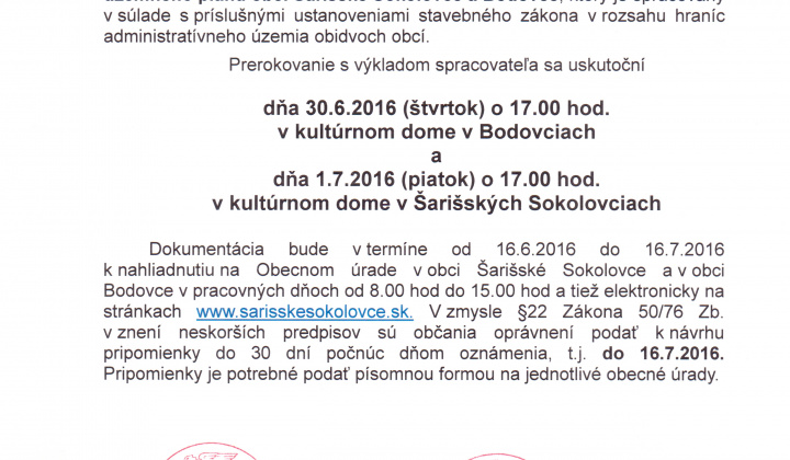 ÚZEMNÝ PLÁN  ÚZEMNÝ PLÁN